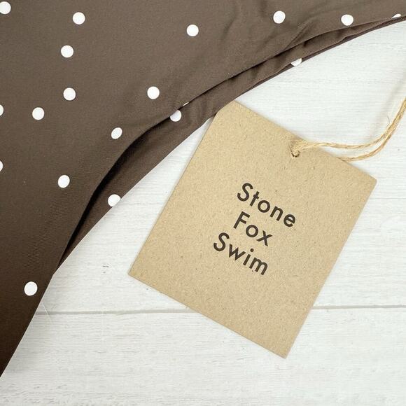 Free People Stone Fox Swim Roca Bikini Bottom Size S Terra Dot Brown Surf Beach - Picture 6 of 13